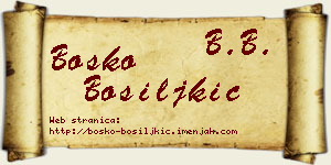 Boško Bosiljkić vizit kartica